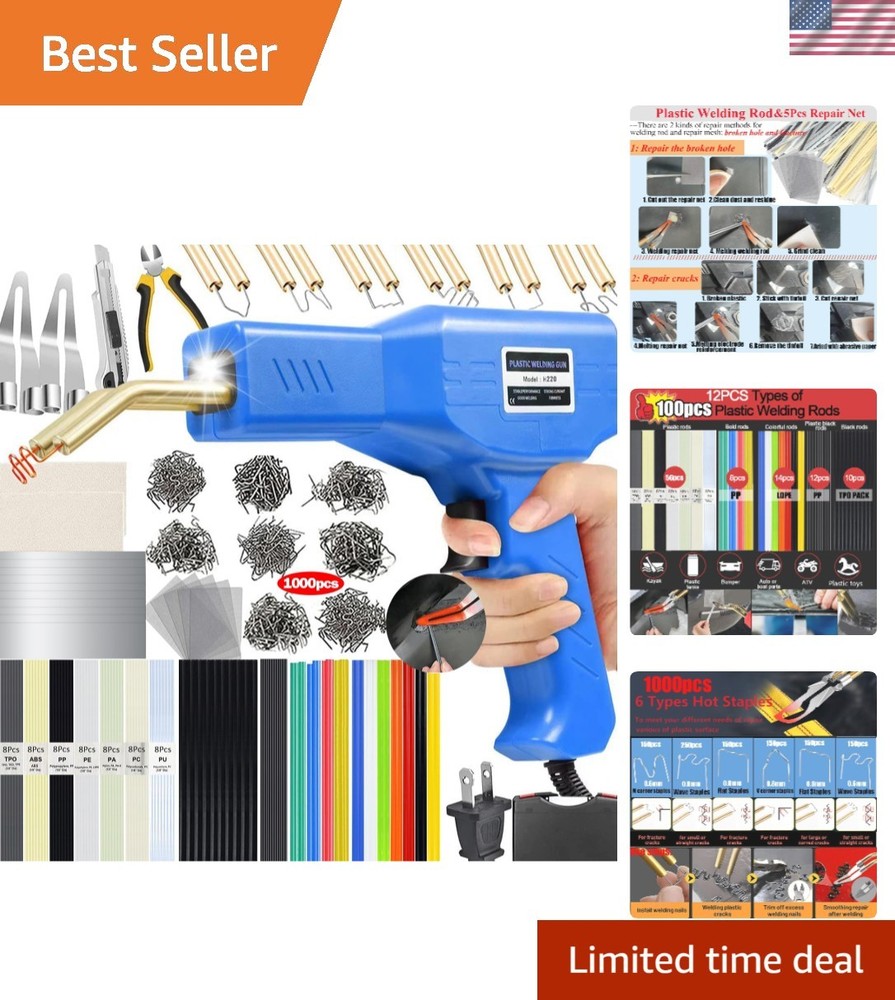 Upgraded 220W Plastic Welder Kit Blue