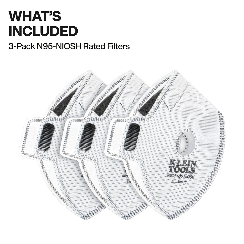 Klein Tools 60507 N95 Replacement Filters, 3-Pack
