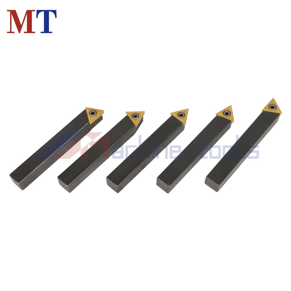 1/2" 5Pcs Carbide Indexable Turning Tool Lathe Tool Bit With Carbide Inserts