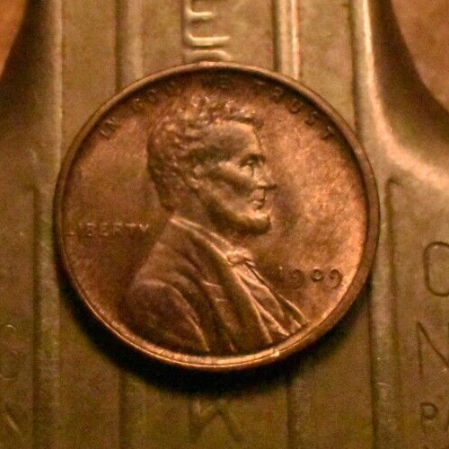 Choice with Rim Errors! 1909-VDB Lincoln Wheat Cent 1c. (#9458)