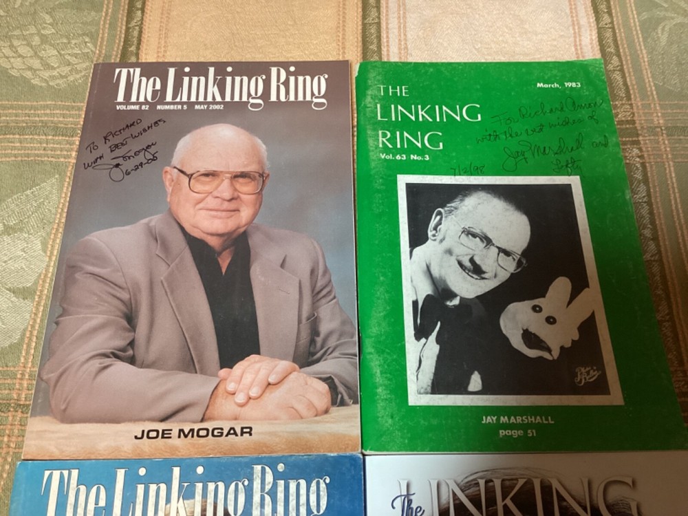 4 Autographed Issues of The Linking Ring Magic Magazine