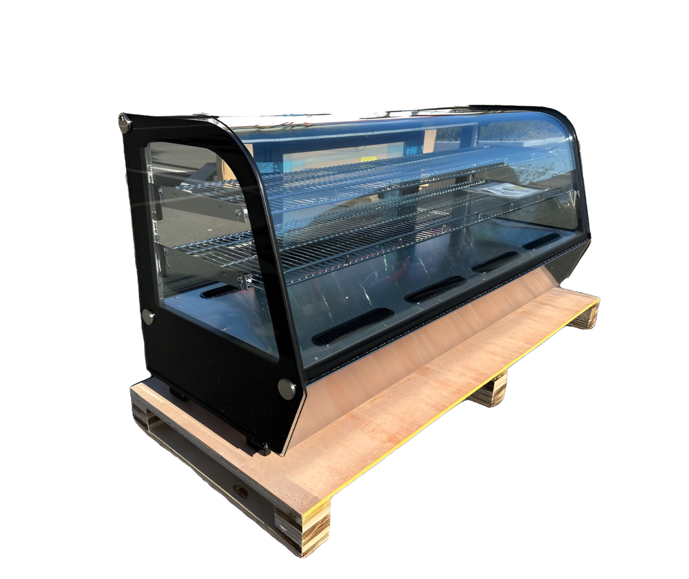 60" Countertop Refrigerated Display Case Curved NSF Listed Deli Case with LED