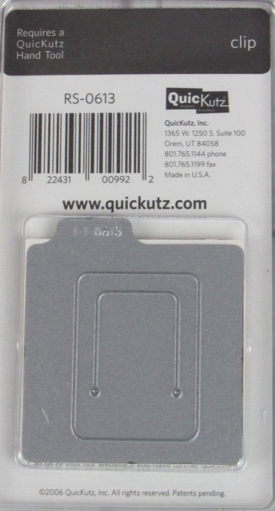 QuicKutz Clip 2x2, 1 Cutting Die Set RS-0613