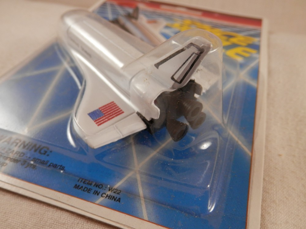 USA Space Shuttle die cast metal pull back 4" 2 pieces
