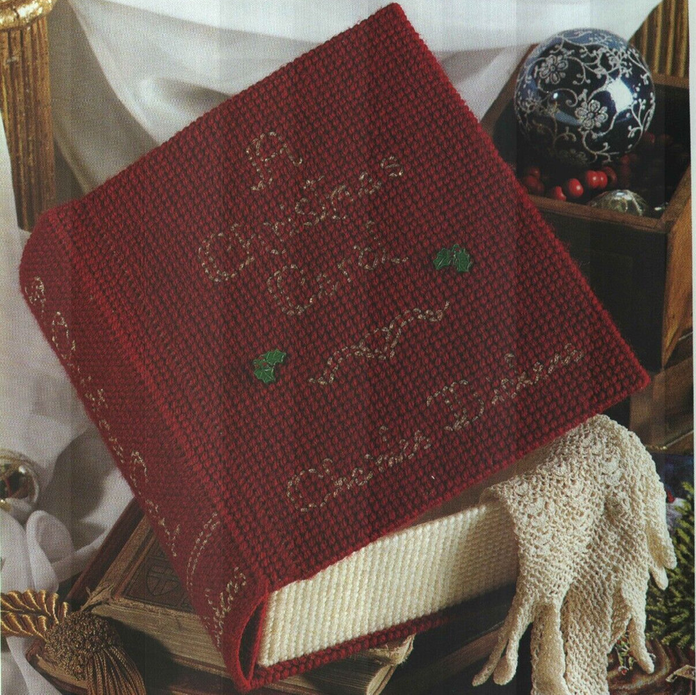DICKENS CLASSIC GIFT BOX CHRISTMAS PLASTIC CANVAS PATTERN INSTRUCTIONS