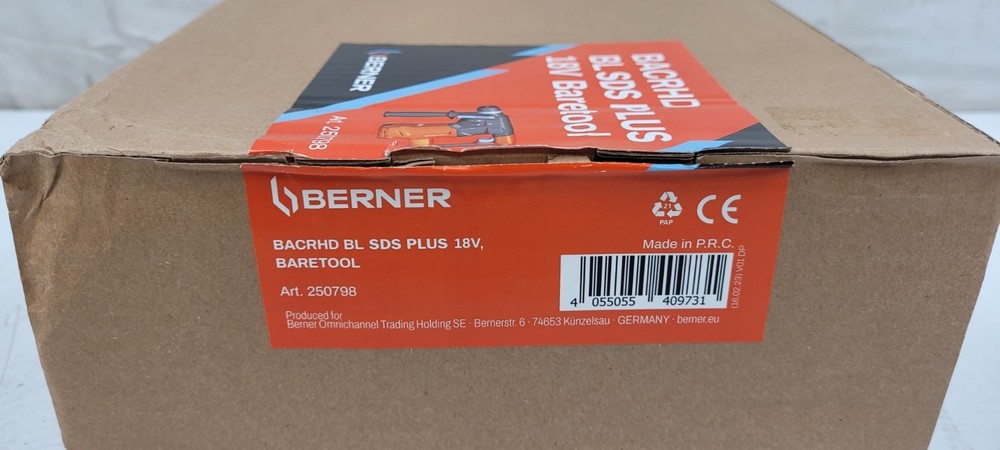 Berner BACRHD BL SDS Plus 18V Cordless Rotary Hammer (TOOL ONLY)