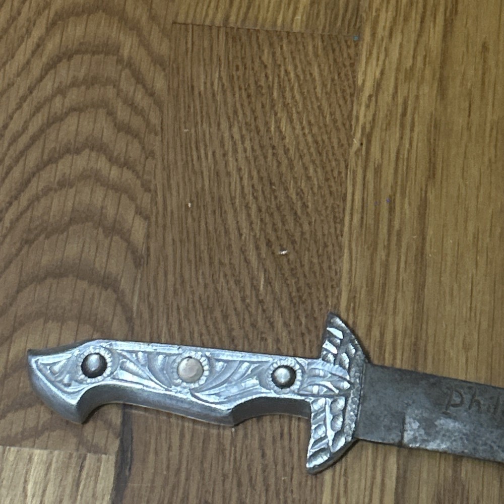 Vintage WW2 Philippines Aluminum Handle Fixed Blade Knife