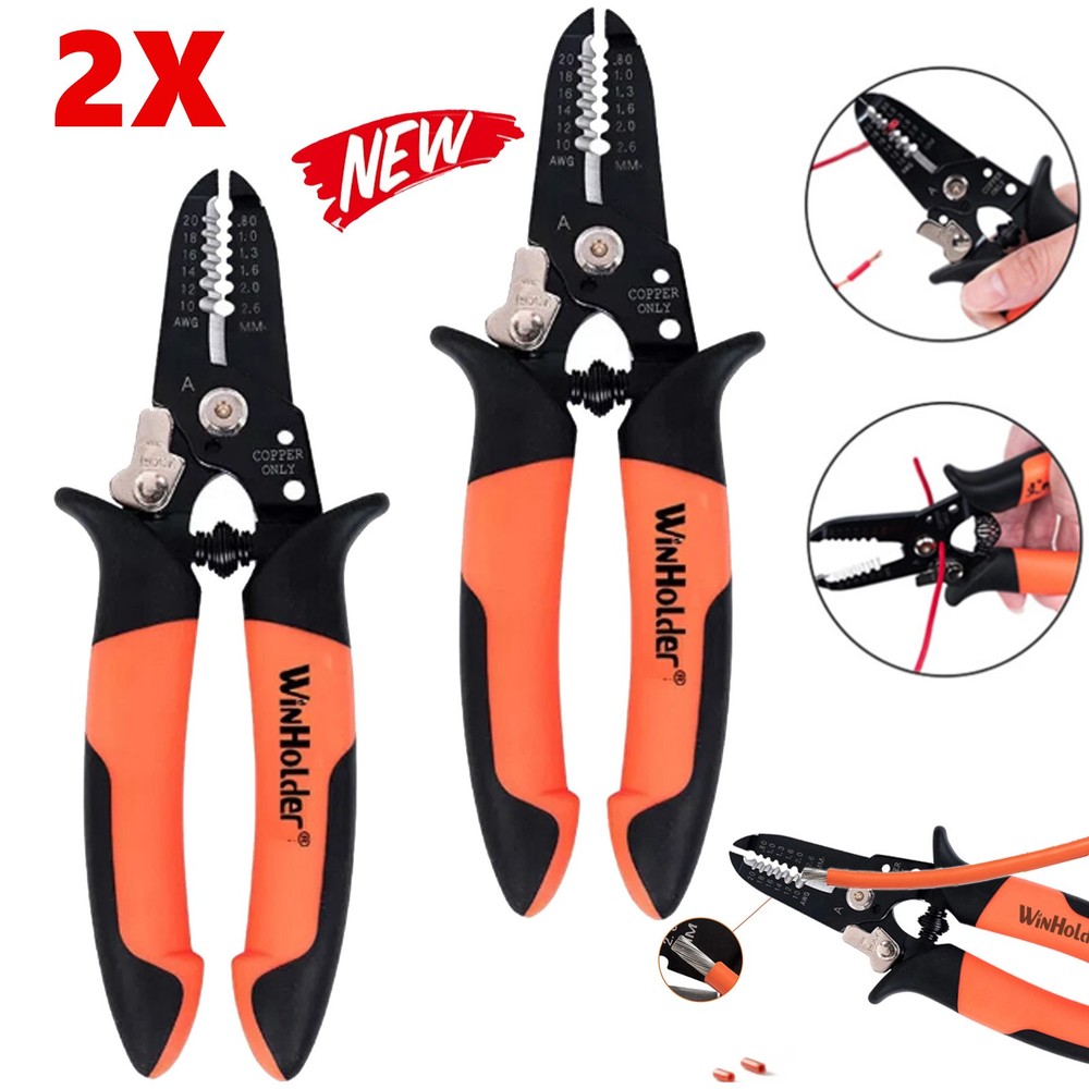 2pc Electric Tool Wire Stripper Pliers Multifunctional Cable Stripper Cutter New
