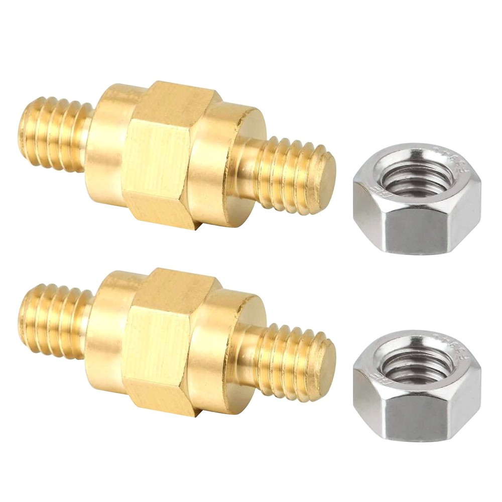 2pcs 3/8"-16 connector bolts Side Post Mount Battery Terminal Adapter Stud