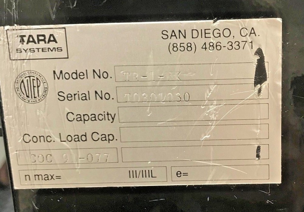 TARA Systems TR-1-NK Scale System Pressure Sensor T0301030