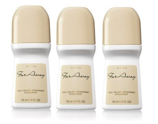 AVON FAR AWAY ROLL-ON DEODORANT | 3 VALUE PACK | 2.6OZ EACH