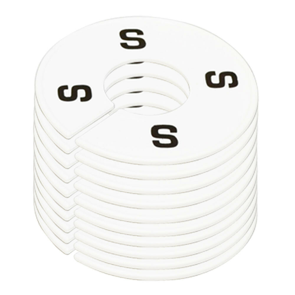 10 PC Rack Divider Size S Small White Round Ring Sizing Hanger Retail Fixture
