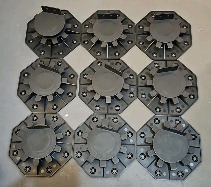 9 Pack Deck Support Pedestal Deck Foundation Base Adjustable 1.18"-2.36"