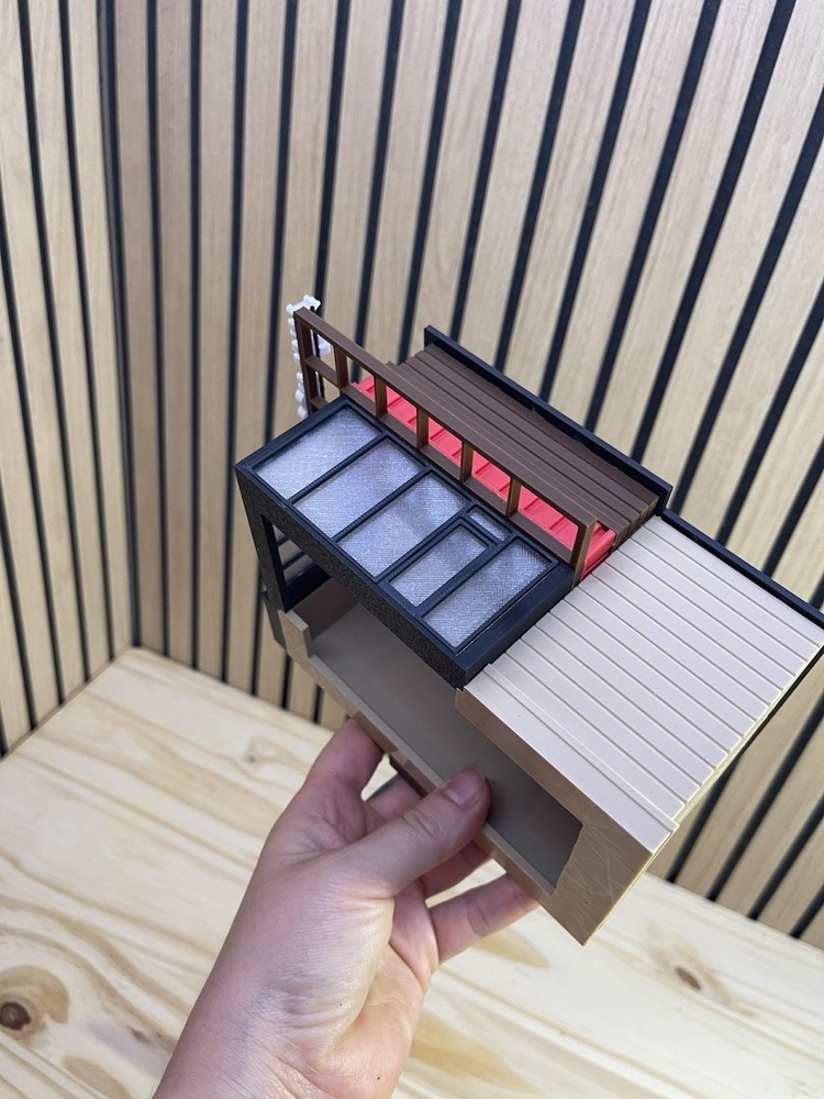 1/64 Scale Pizza Hut Restaurant Building 3D Printed Model