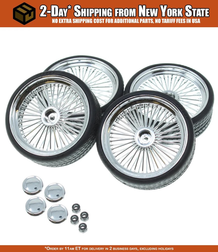 Redcat Chrome 26" Style Wire Wheel & Tire Set