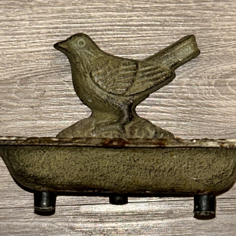 cast iron soap dish With A Bird