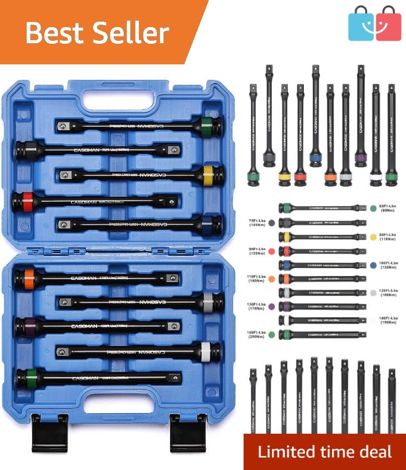 Chrome Electroplated Torque Extension Bars - Secure and Accurate Torque Set