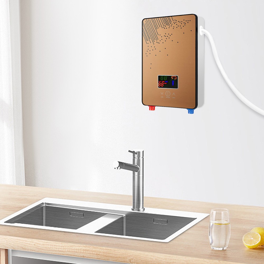 4500W Tankless Hot Water Heater Electric Instant Water Heater with Shower Head