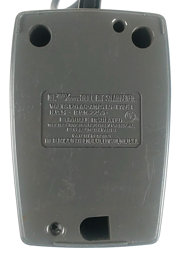 Black & Decker 7980 Drill Bit Sharpener Vintage Table Top FD1223