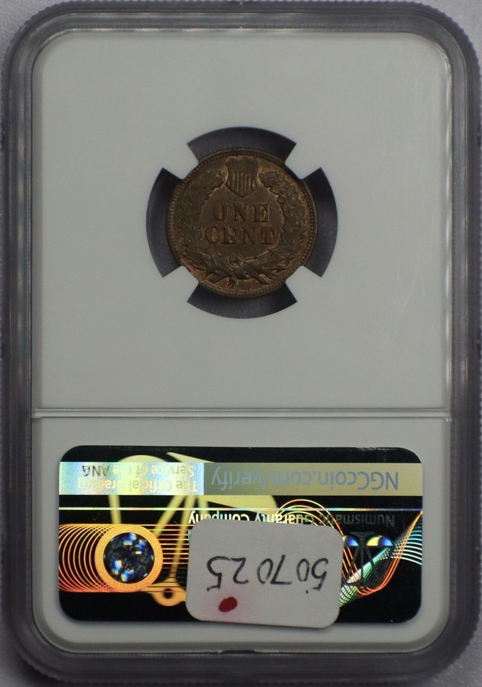 1907 1c Indian Head Cent - NGC MS 64 BN