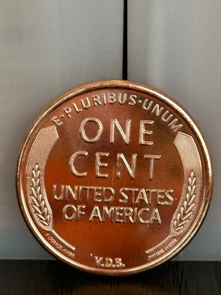 1 oz Copper Lincoln Wheat Cent Copper Round