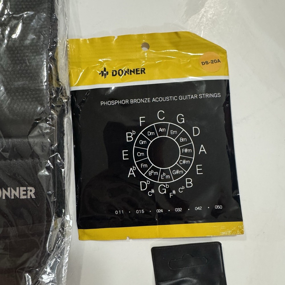 Donner Guitar Accessories Tuner, Strings, Strap, Capo New E46
