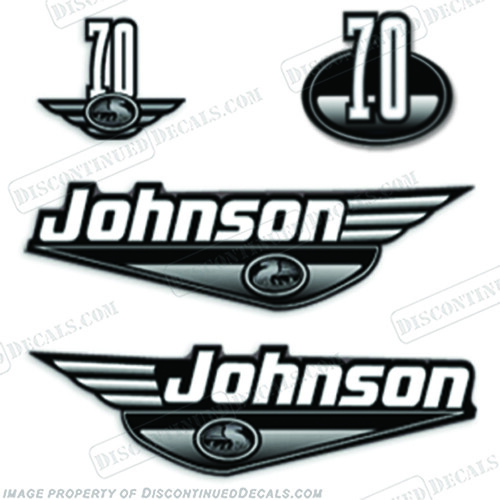 Fits Johnson 70 hp Decal Kit - Black