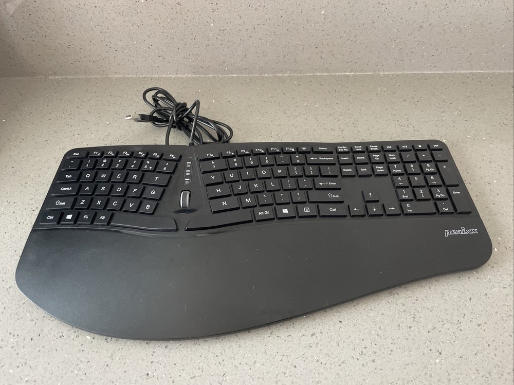 Perixx PERIDUO-505 Wired USB Ergonomic Split Keyboard ONLY Tested Working