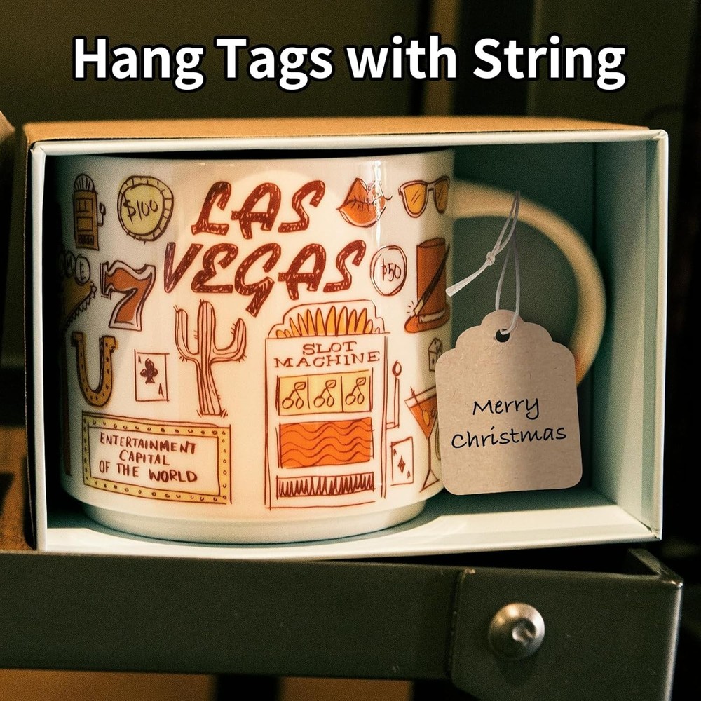 500PCS Kraft Paper Hang Tags with String - Essential for Pricing & Labeling