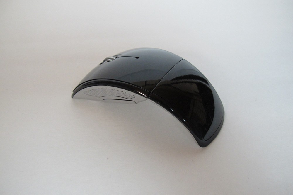 Silent Click Quiet Folding Optical Wireless Arc Mouse Portable Compact BLACK
