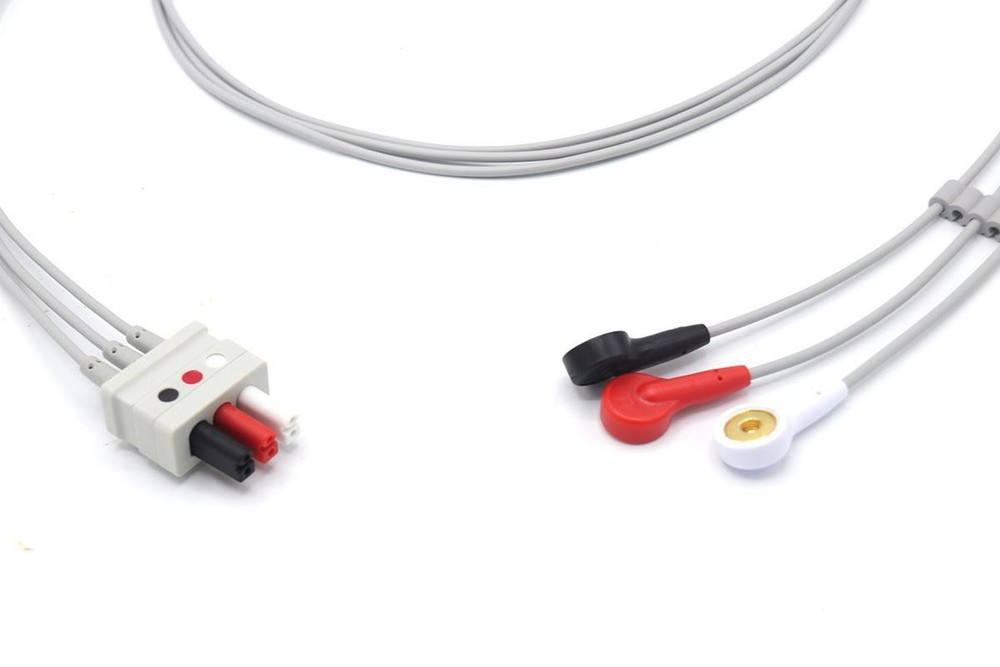Nellcor ECG Compatible Leadwires 3 Leads - Snap