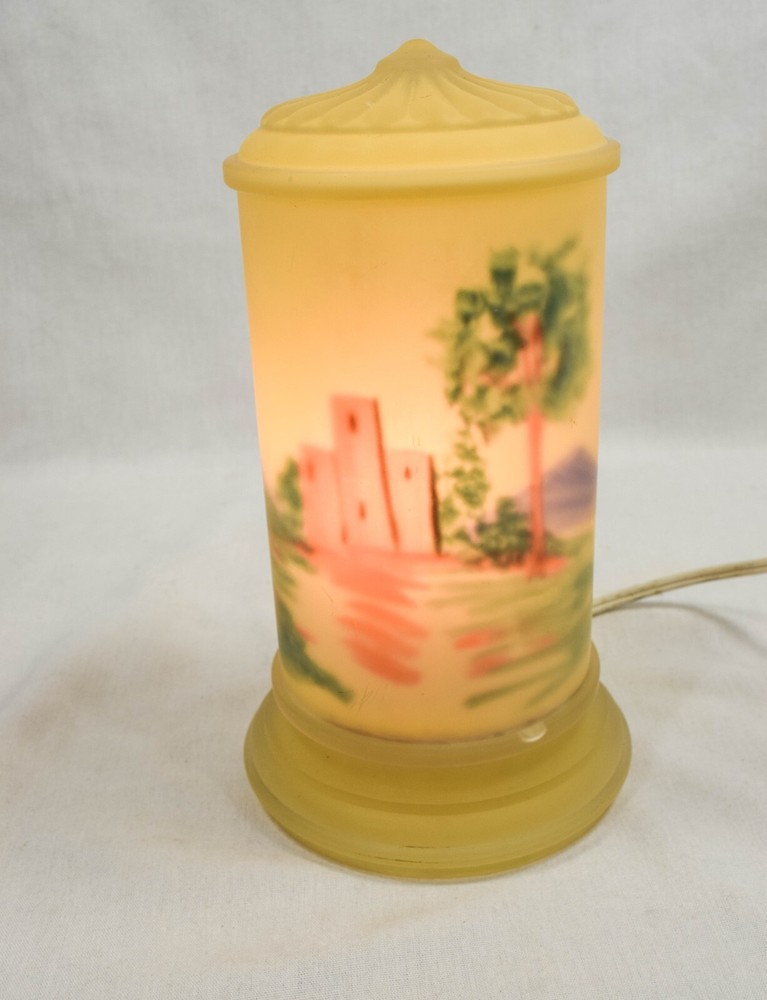 Frosted - Reverse Painted - Night Light / Lamp - 8"