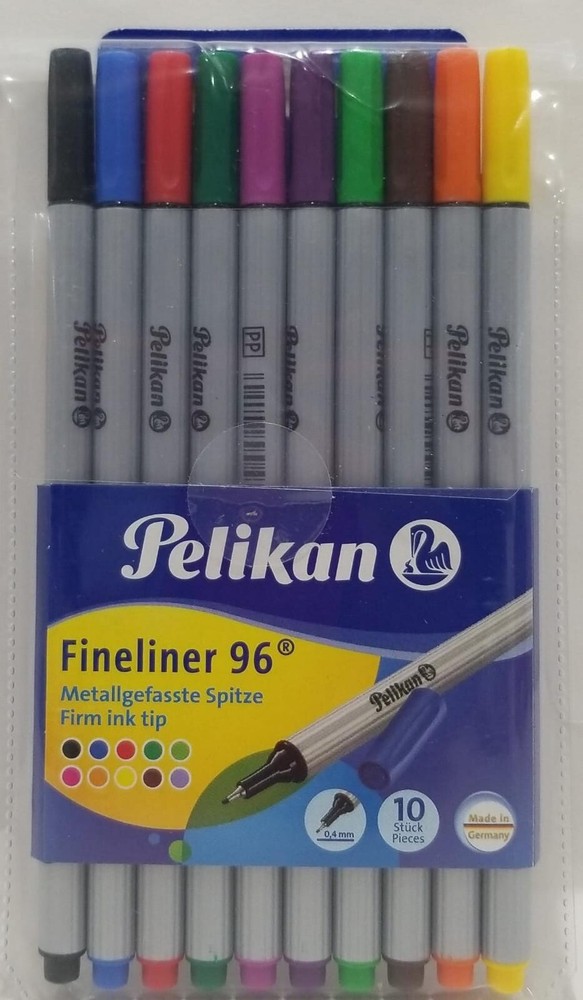 Pelikan Fineliner96 Marker Basic 10 Piece Set, Assorted Colours