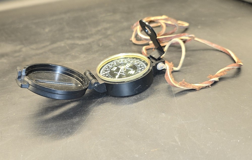 VINTAGE Lensatic Engineer Compass Your Direction Protector