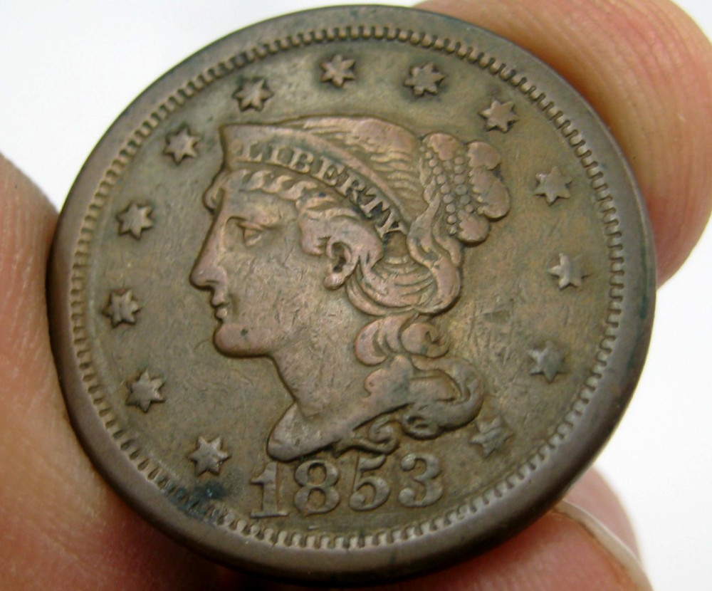 Nice ~ 1853 U.S. LARGE CENT ~ Very Fine
