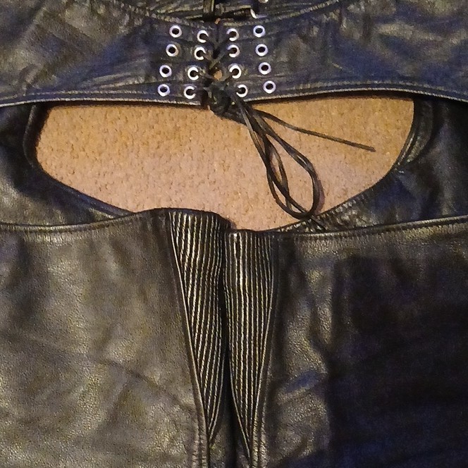 FMC Leather Motorcycle Chaps Mens XL