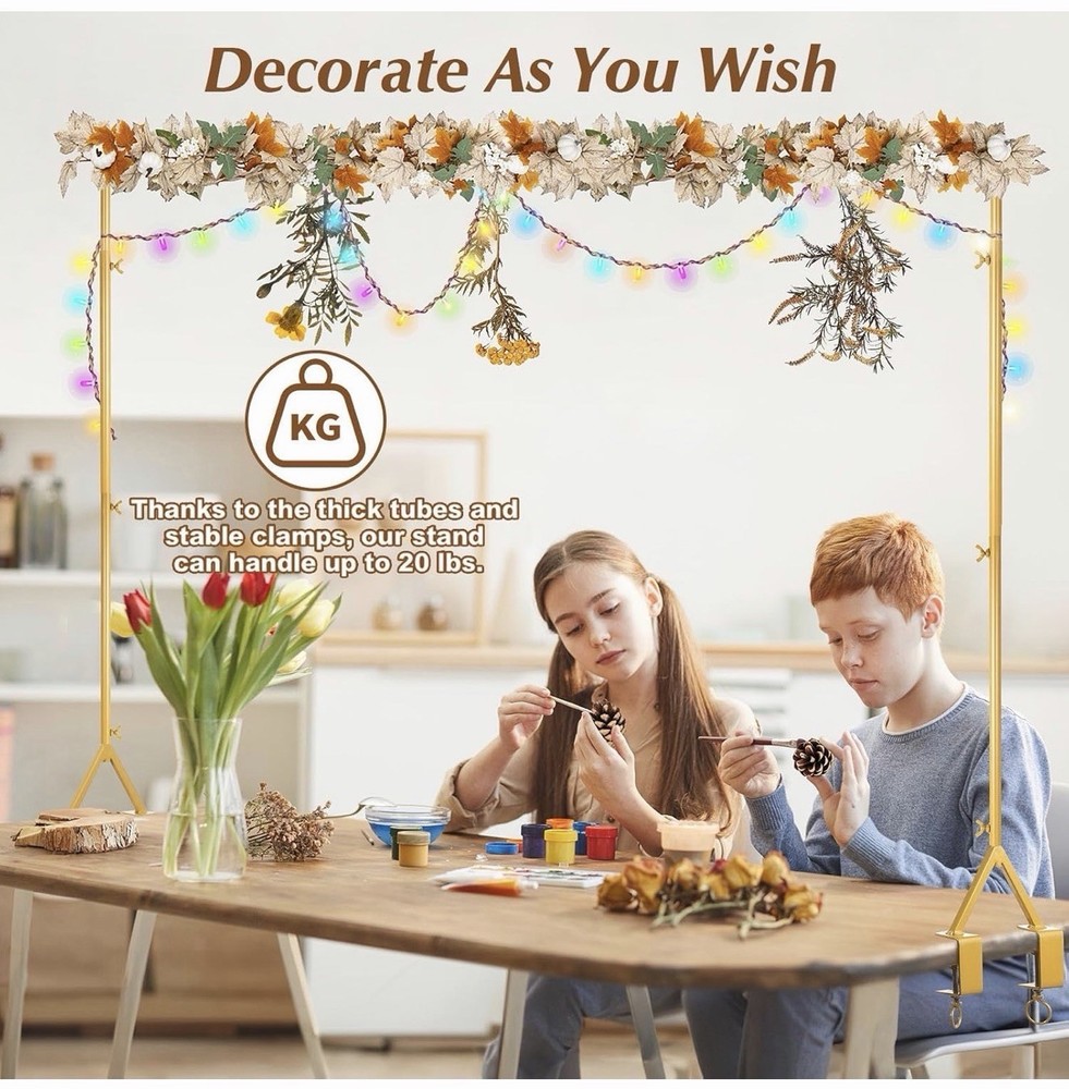 Adjustable Gold Tabletop Arch Stand