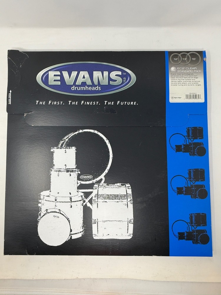 Evans EC2 Clear Drum Head Pack 13" & 16" Used