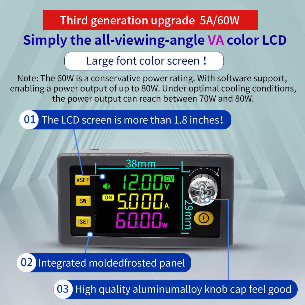 SK60 CNC Boost Buck DC Adjustable Voltage Regulator Power Supply Solar Charging
