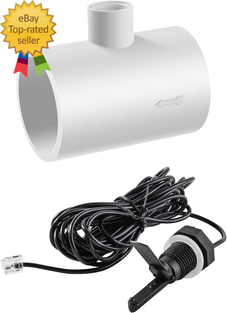 Flow Switch Flow Sensor with Tee for Hayward Salt System Compatible with Hayward