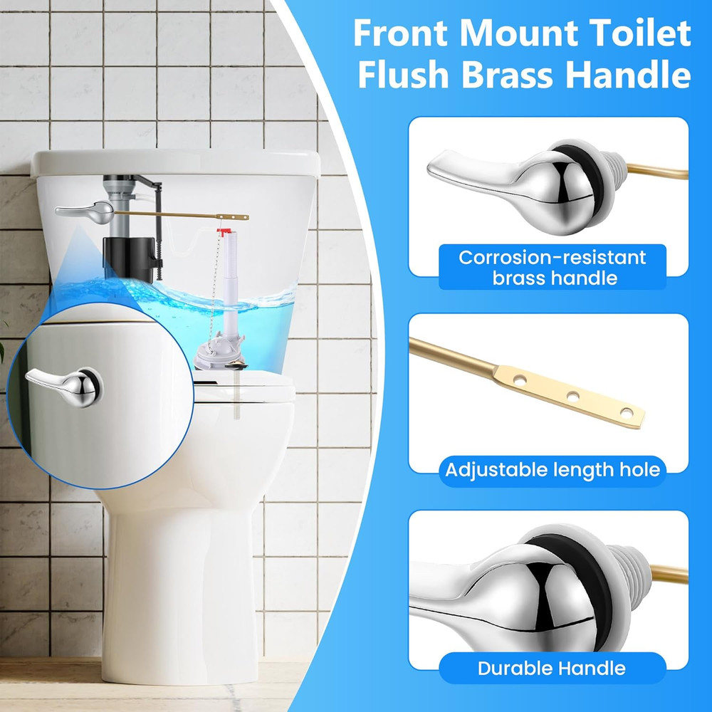 3 Inch Toilet Flusher Replacement Kit, Include 3 Inch Adjustable Flush Valve wit