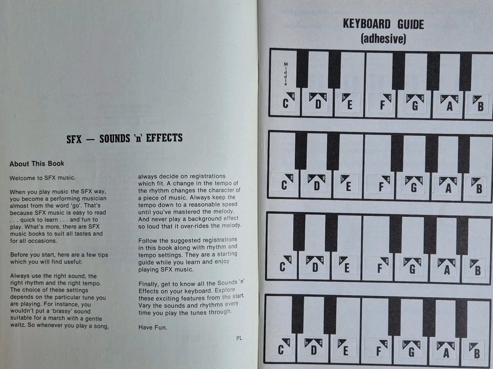 Start Playing Keyboard The SFX Tutor - Sheet Music Book