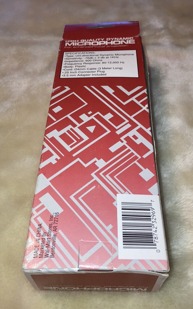 Popular Mechanics Microphone A-32969 Unidirectional Dynamic Microphone