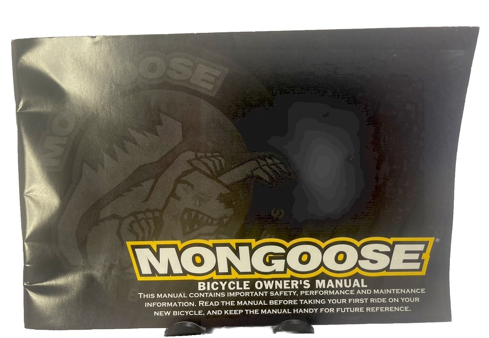 Vintage 2002 Owners Manual, Mongoose Bicycle