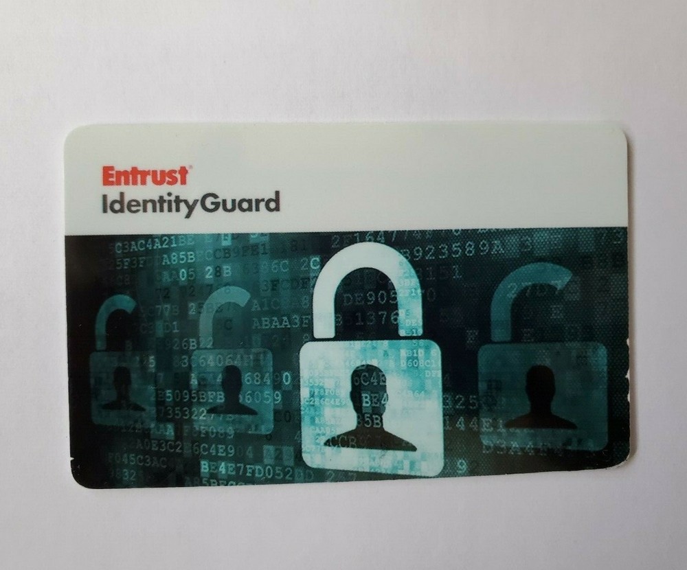 Entrust Identity Guard Grid Card