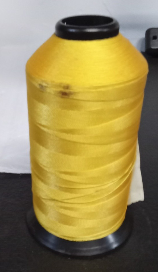yellow nylon sewing thread