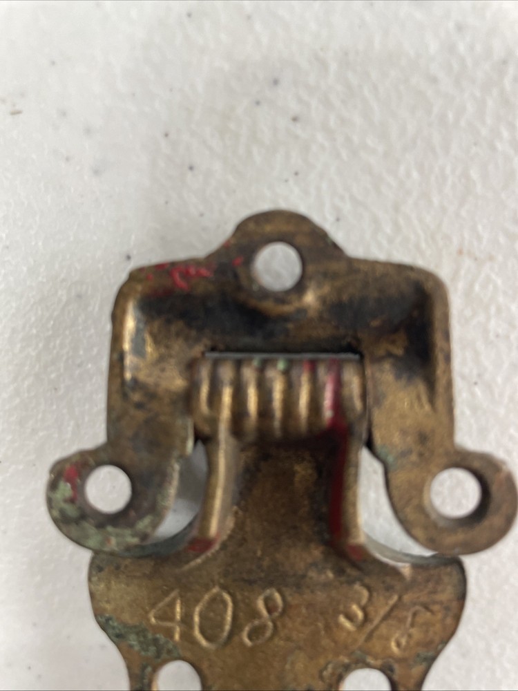 Vintage Brass Icebox Hinge-No Screws.