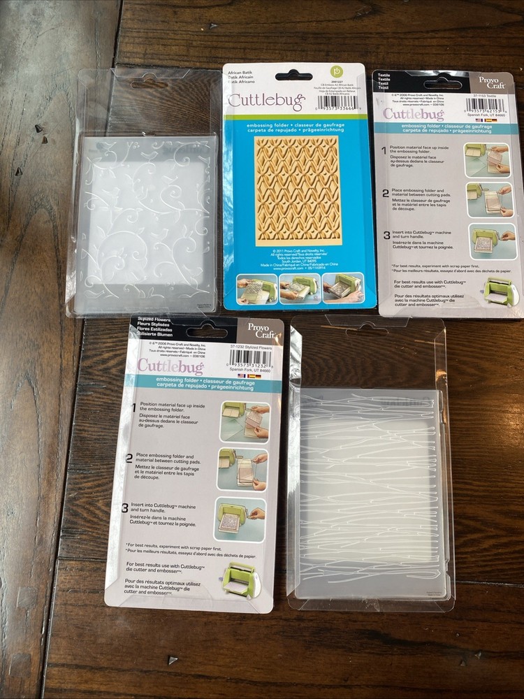 Cuttlebug Embossing Folders lot Of 5