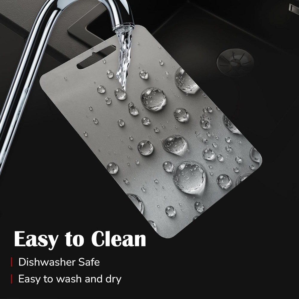 Titanium Cutting Board 14x10 Double-Sided Scratch Resistant Durable Kitchen US