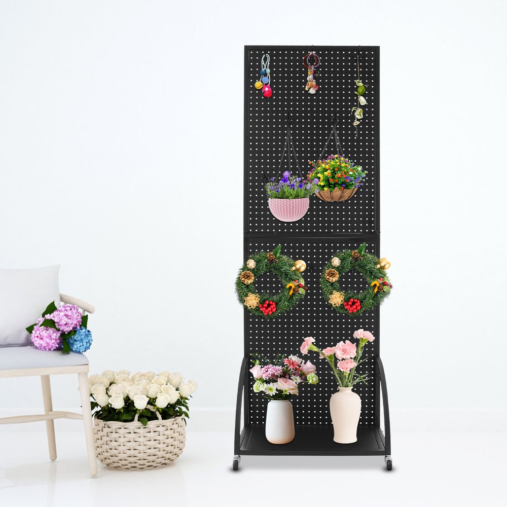 Pegboard Display Stand, Merchandise Display Rack, Retail Pegboard Rack